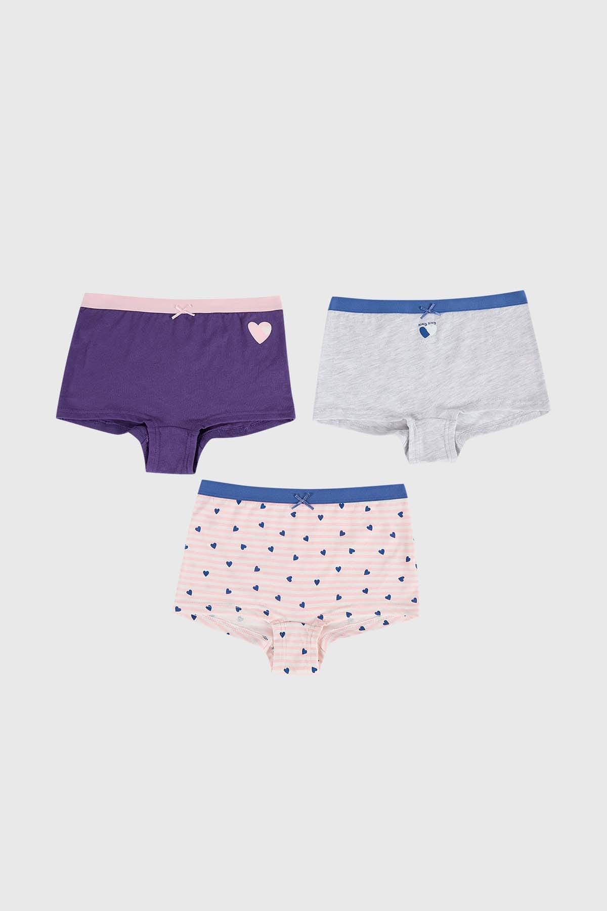 Calzón Niña Tripack Pantaleta Niña Rosado