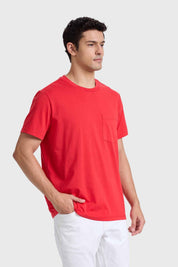 Polera Hombre Básica Con Bolsillo Rojotaliano