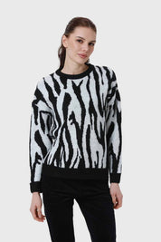 Sweater Mujer Print Negro
