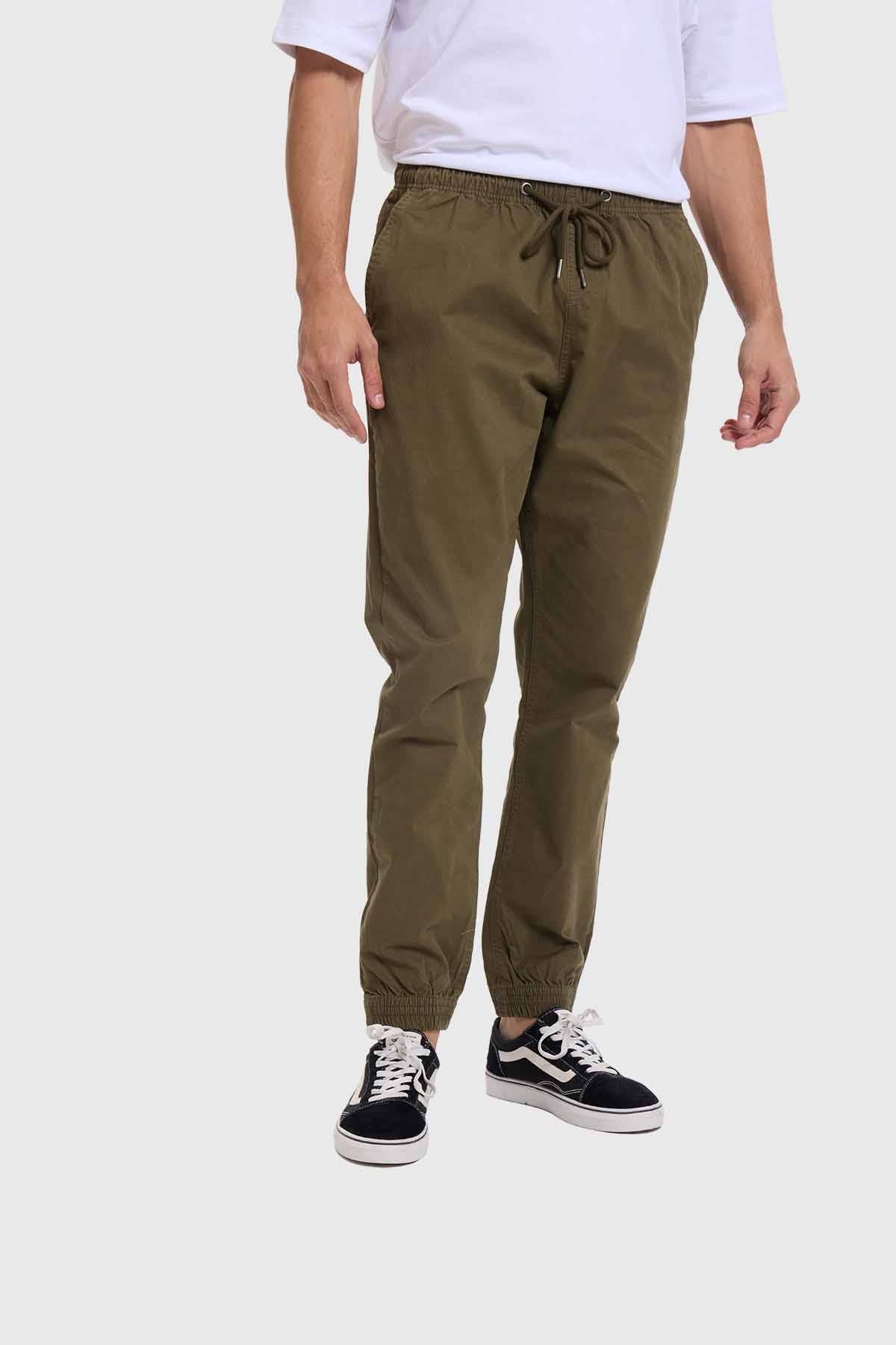 Pantalón Hombre Jogger Twill Verde