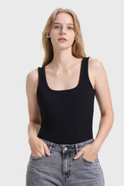 POLERA MUJER BODY LISO NEGRO