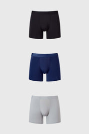 Boxer Hombre Tripack Negro