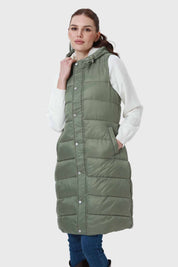 Parka Mujer Con Corte Horizontal Verde