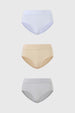 Calzón Mujer Tripack Bikini Algodón Blanco