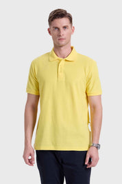 POLERA HOMBRE PIQUE LISA BÁSICA AMARILLO