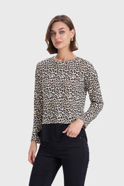 Sweater Mujer Con Faldón Beige