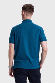 Polera Hombre Piqué Básica Turquesa