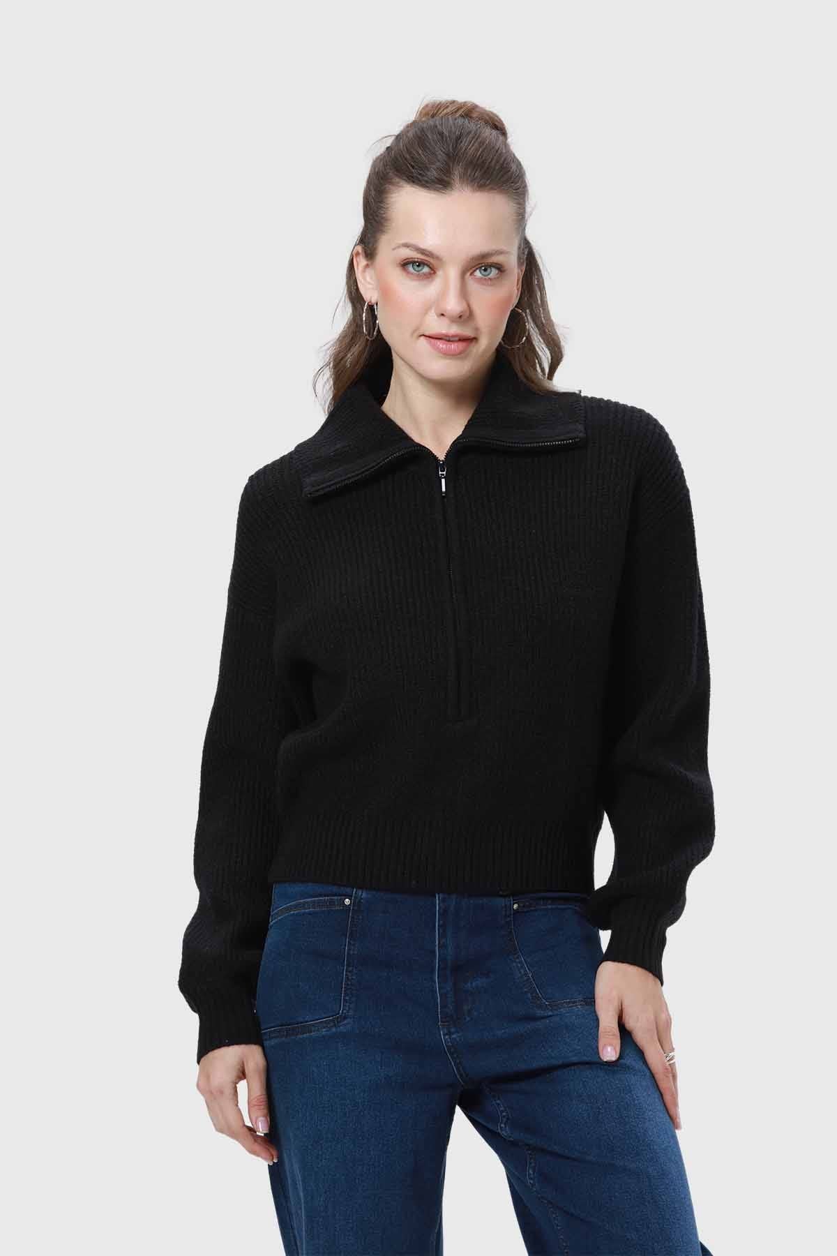Sweater Mujer Bardot Negro