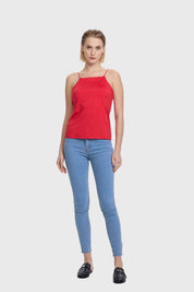 Polera Mujer Pabilo Delgado Rojo