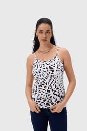 Polera Mujer Pabilo Print Blanco