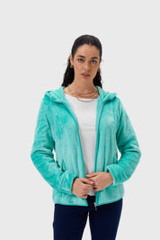 Polar Mujer Básico Full Zipper Aqua Aguamarina / XL