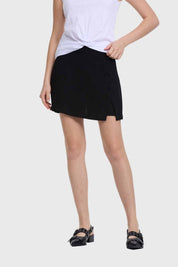 Falda Mujer Short Botones Costado Negro Negro / XL
