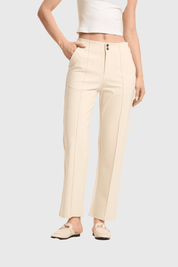 Pantalón Mujer 2 Botones Arena