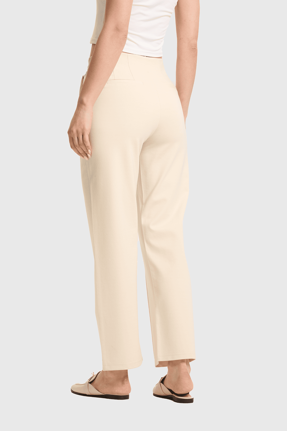 Pantalón Mujer 2 Botones Arena