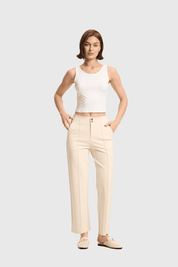 Pantalón Mujer 2 Botones Arena