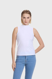 Polera Mujer Rib Blanco