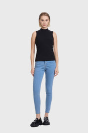 Polera Mujer Rib Negro