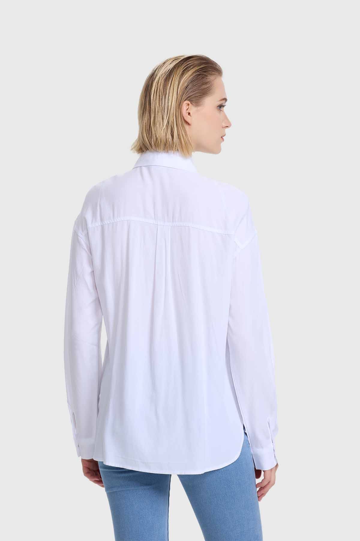 Blusa Mujer Abotonada Crudo
