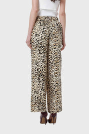 Pantalón Mujer Con Lazo Cintura Beige