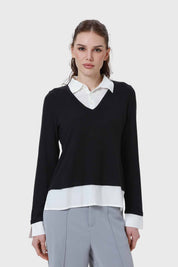 Sweater Mujer Estilo Blusa Negro