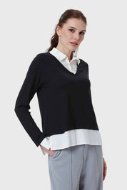 Sweater Mujer Estilo Blusa Negro