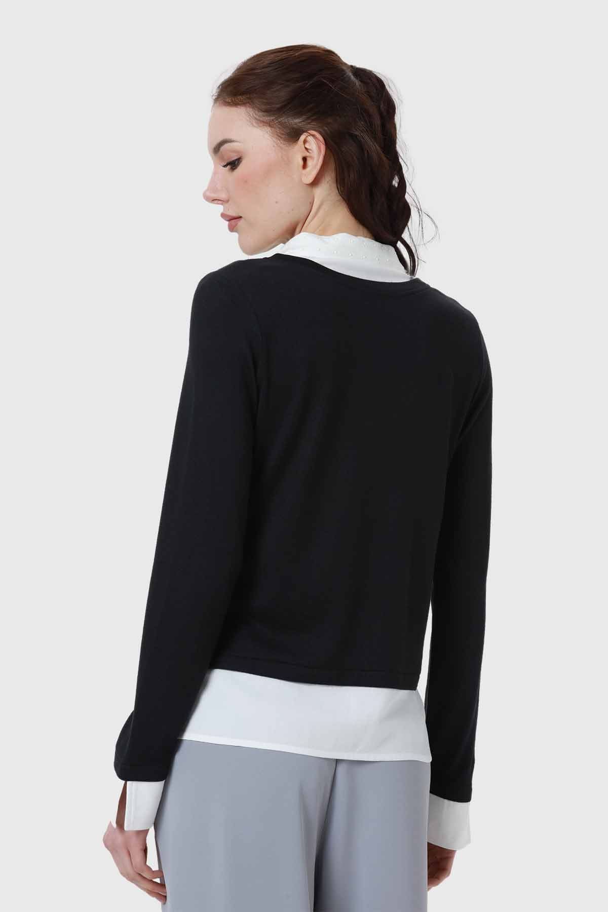 Sweater Mujer Estilo Blusa Negro