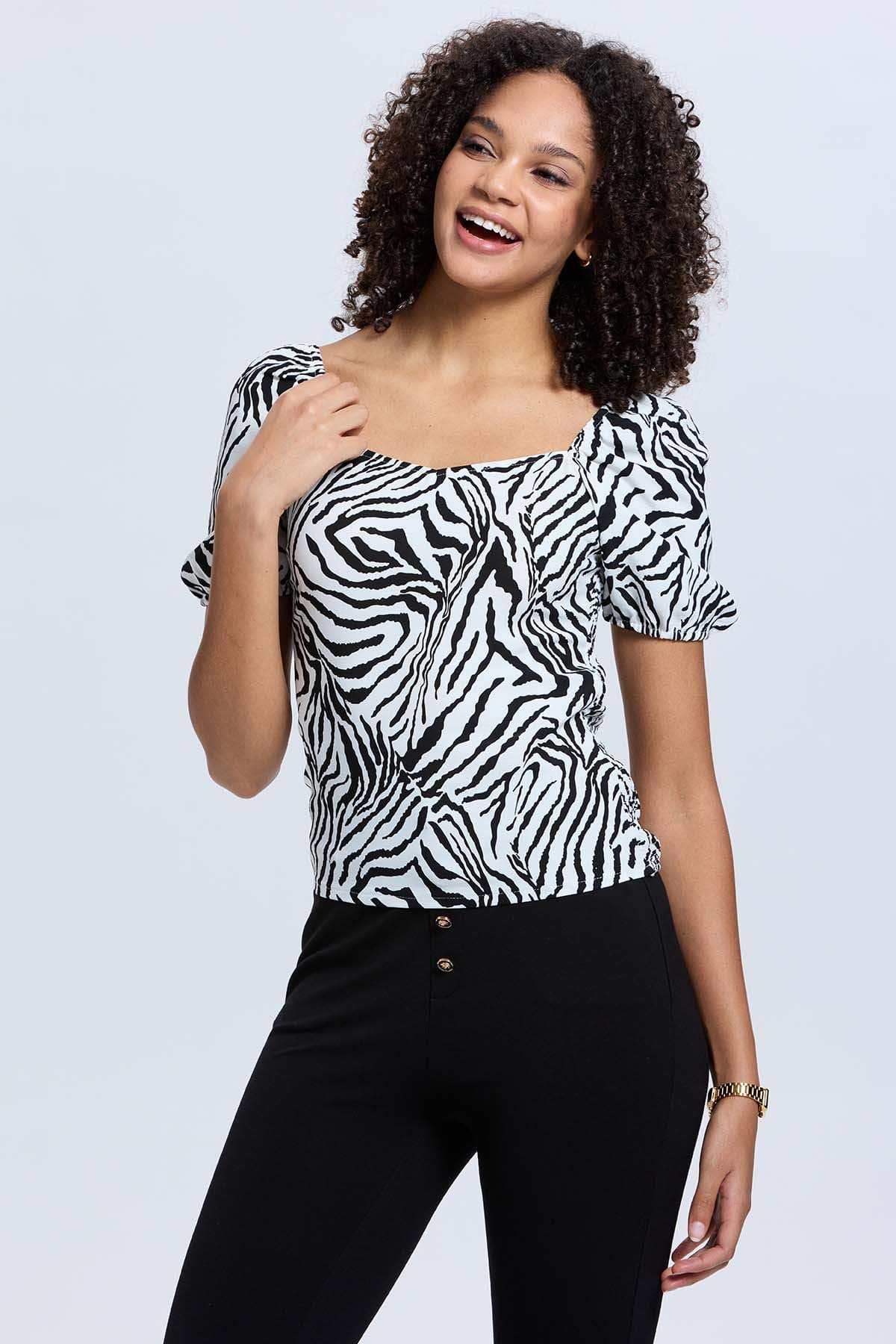 Blusa Mujer Manga Globo Panal Espalda Blanco Blanco / XXL