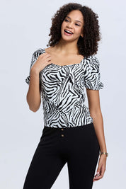 Blusa Mujer Manga Globo Panal Espalda Blanco Blanco / XXL