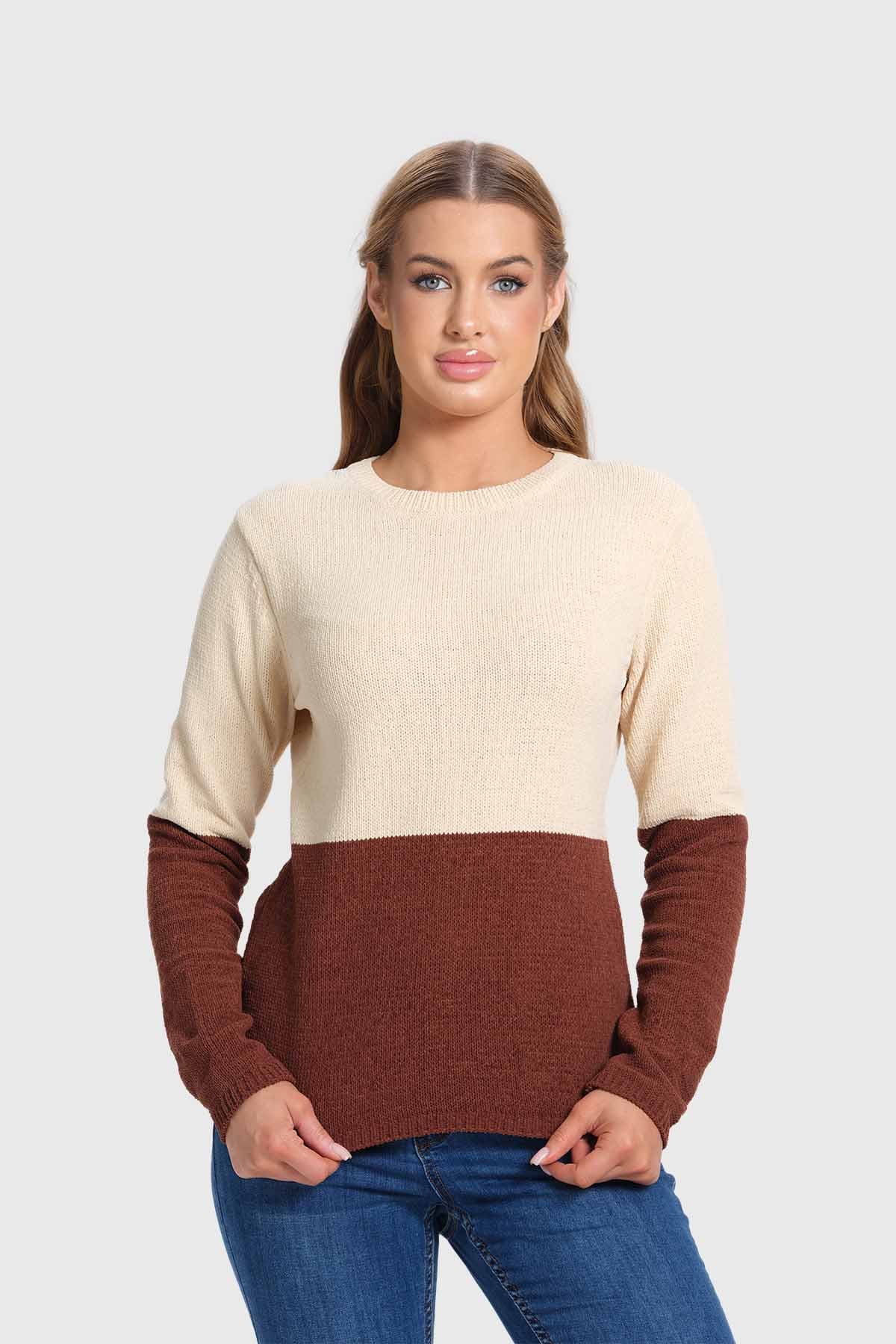 Sweater Mujer Chenille Café