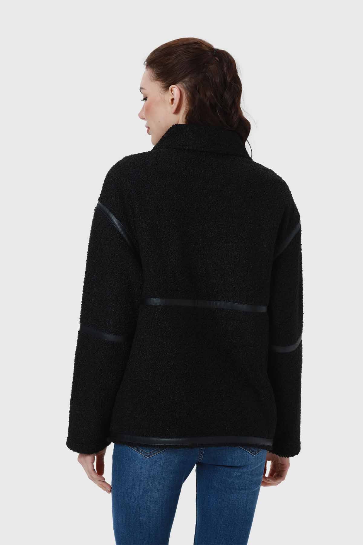 Polar Mujer Tipo Chaqueta Negro