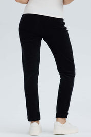 Pantalón Mujer Slim Cotelé Negro