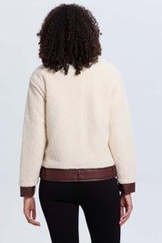 Polar Mujer Tipo Chaqueta Peludo Arena