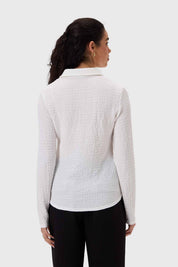 Blusa Mujer Abotonada Blanco