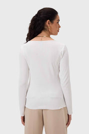 Polera Mujer Rib Crudo