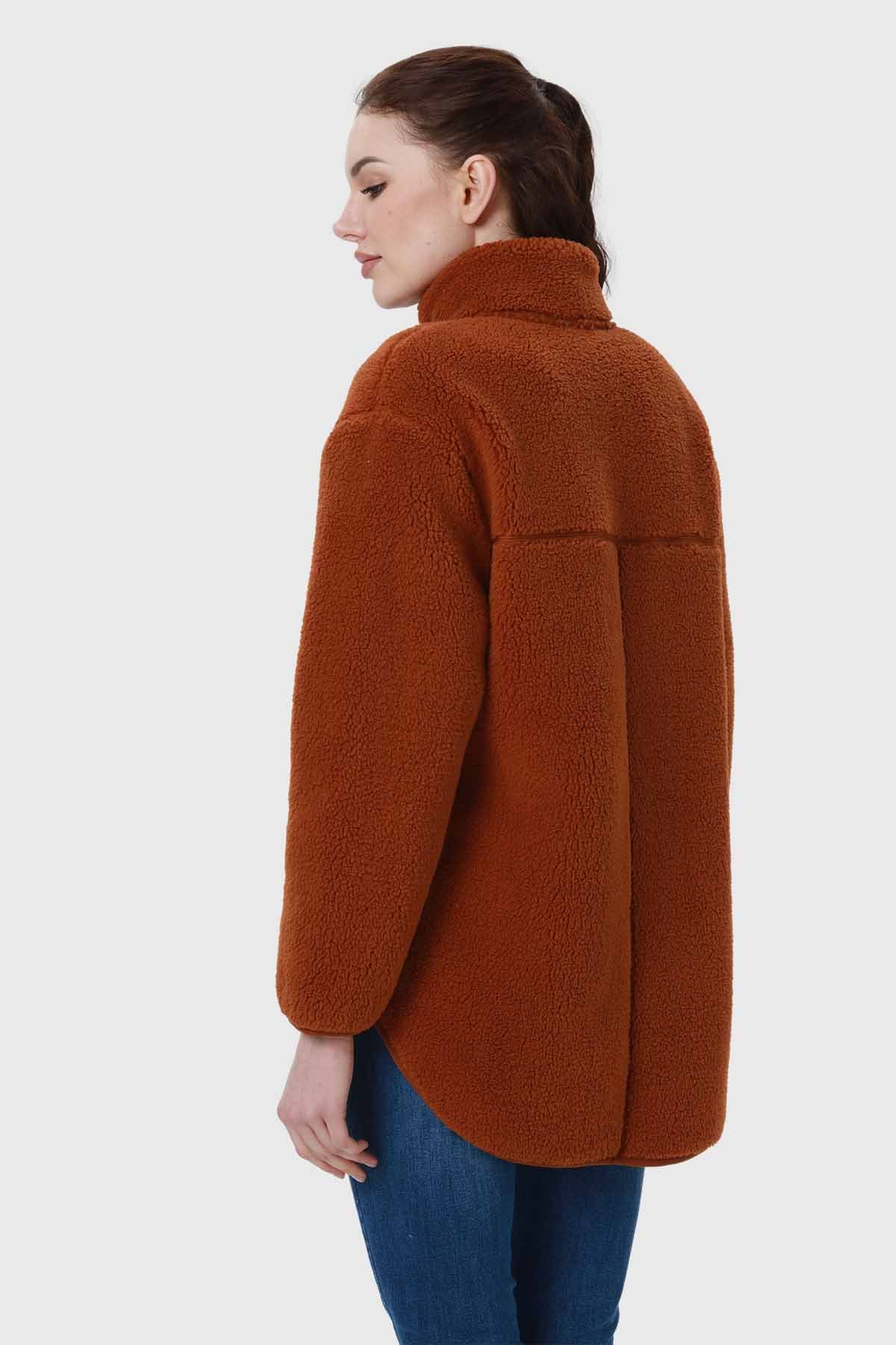 Polar Mujer Tipo Chaqueta Bolsillo Camel