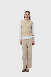 Sweater Mujer Drapead Beige