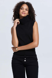Sweater Mujer Drapead Negro