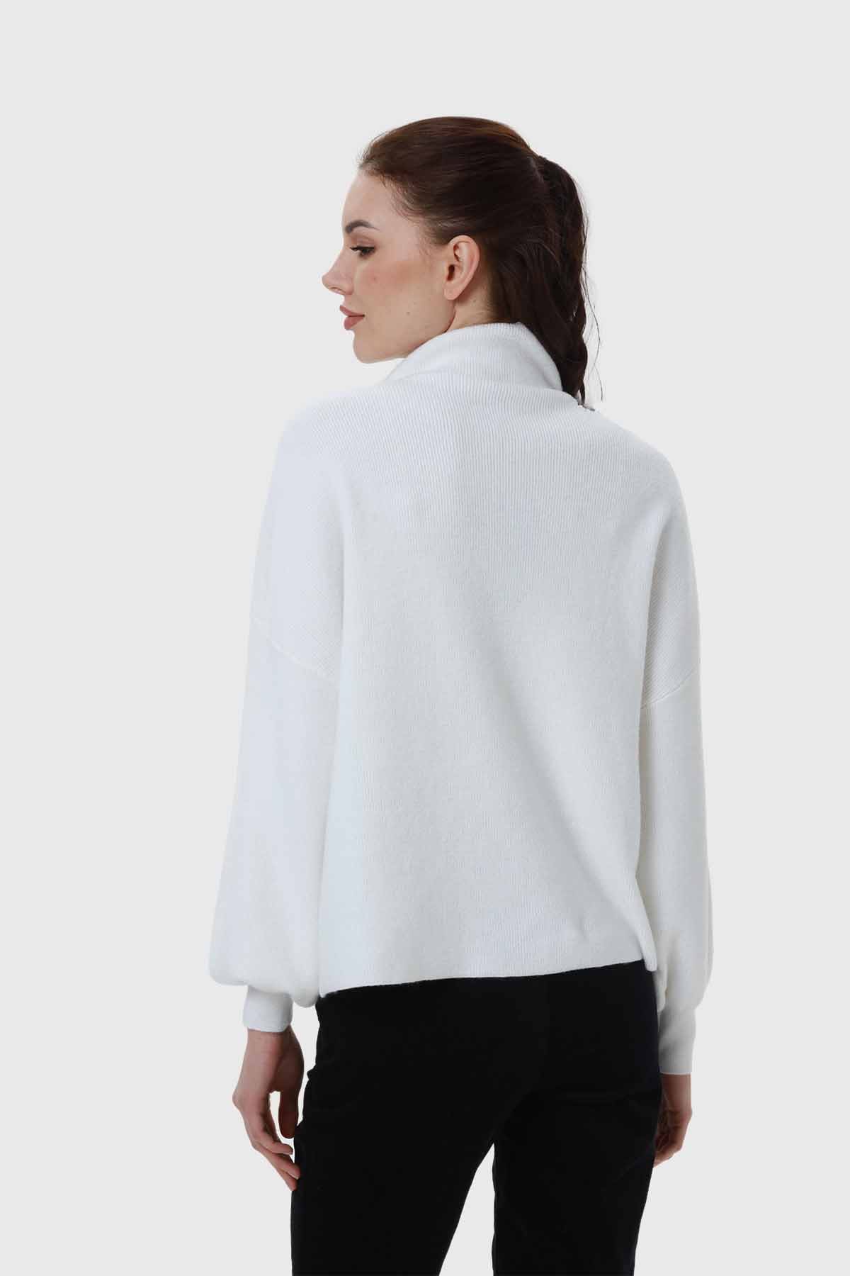 Sweater Mujer Drapead Crudo