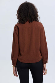 Chaqueta Mujer Cotelé Cafe