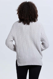 Sweater Mujer Trenzado Gris