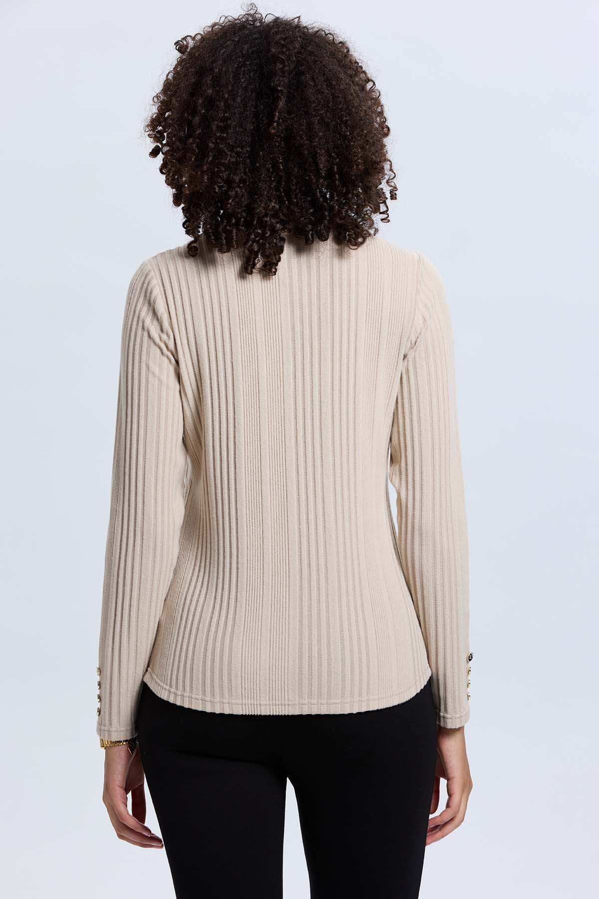 Polera Mujer Camman de Rib Lisa Beige