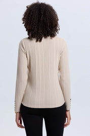 Polera Mujer Camman de Rib Lisa Beige