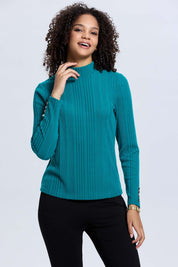 Polera Mujer Camman de Rib Lisa Calipso Oscuro