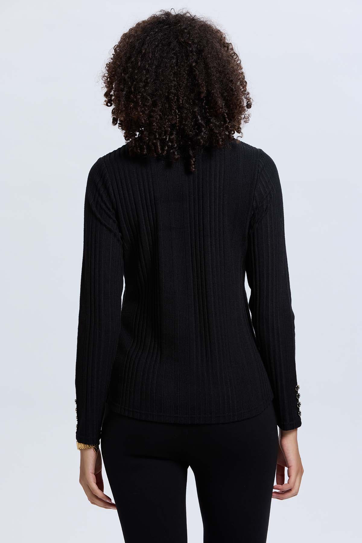 Polera Mujer Camman de Rib Lisa Negro