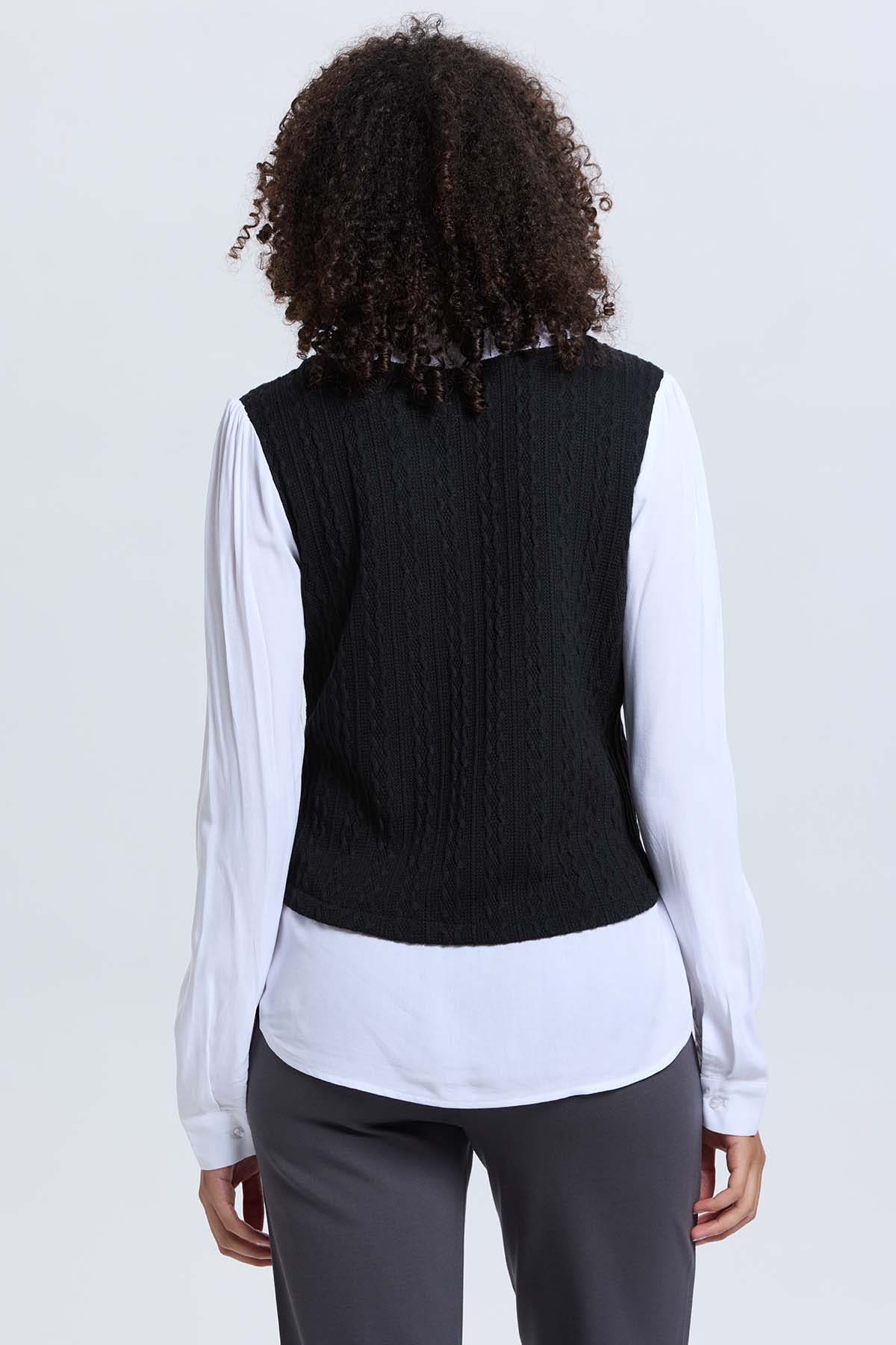 Sweater Mujer Casual Blusa Negro