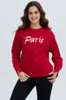 Polerón Mujer Print Posicional Rojo