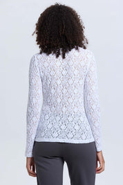 Polera Mujer Encaje Blanco