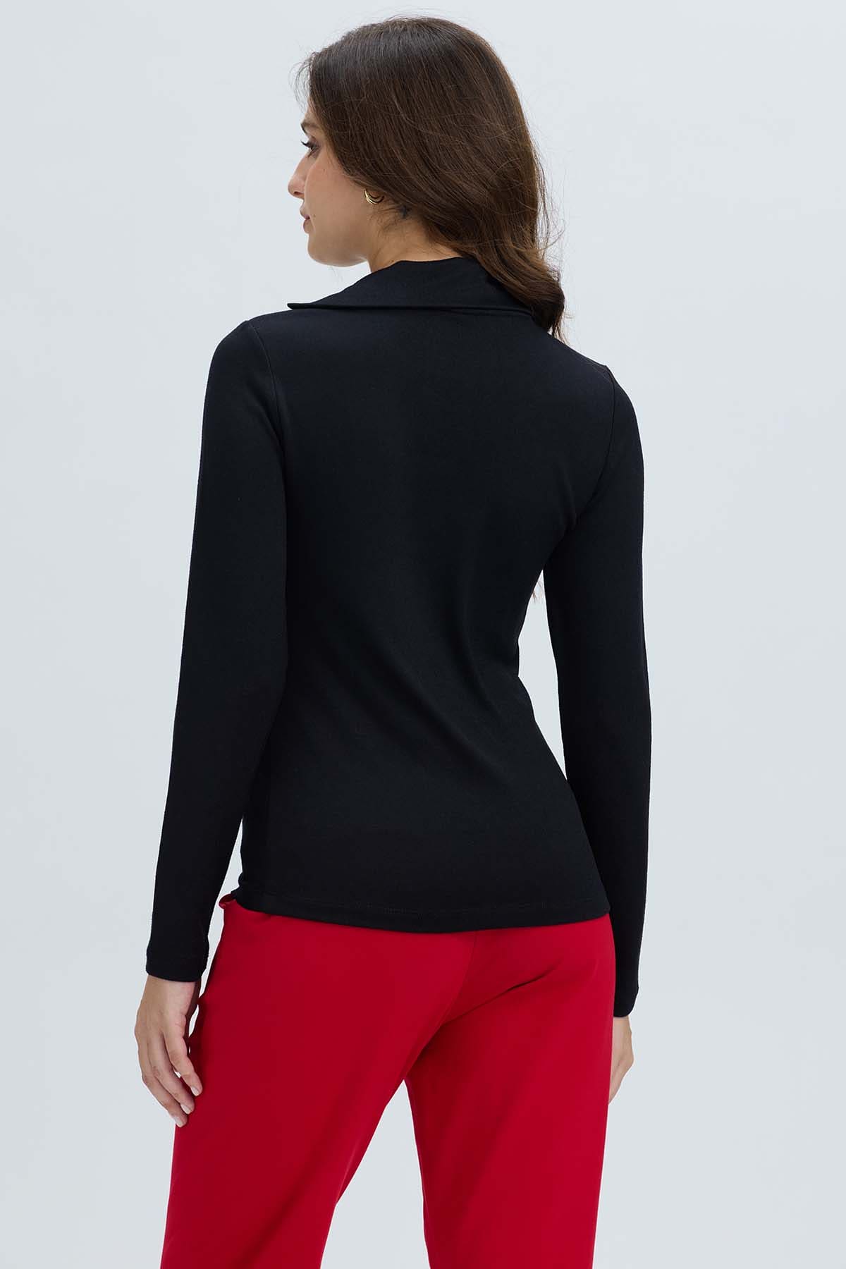 Sweater Mujer Casual Negro Negro / XXL