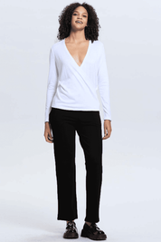 Pantalón Mujer Aplicación Hebilla Negro