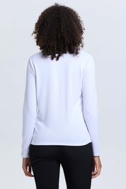 Sweater Mujer Escote V Blanco